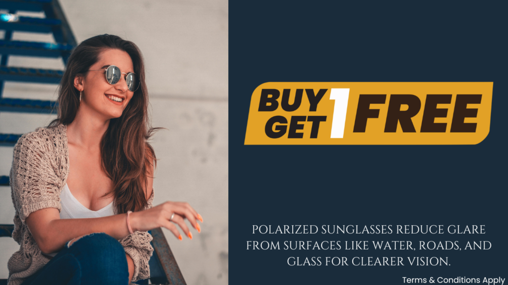 Polarized sunglasses reduce glare from surfaces like water, roads, and glass for clearer vision. (5)